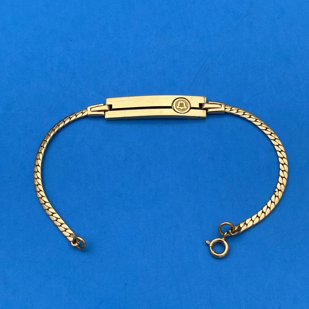 BELL TELEPHONE EMPLOYEE AWARD BRACELET VINTAGE Gold Tone